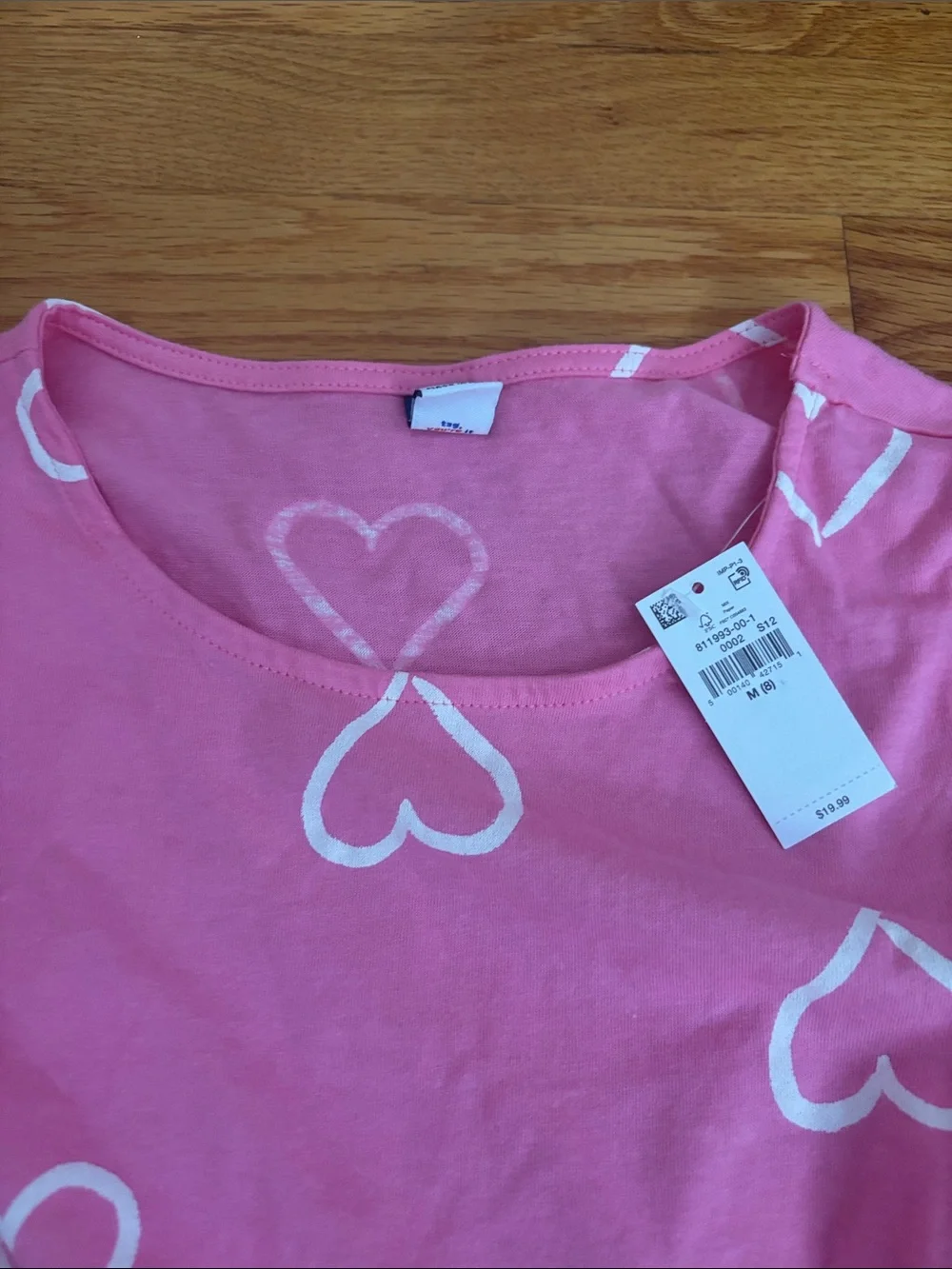 Girls' Old Navy Pink Heart-Print Long Sleeve Dress